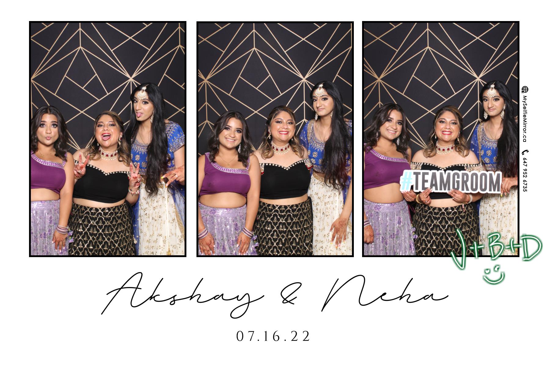 Neha & Akshay | View more photos from the event at gallery.myselfiemirror.ca/u/romanmyselfiemirrorca/Neha-Akshay