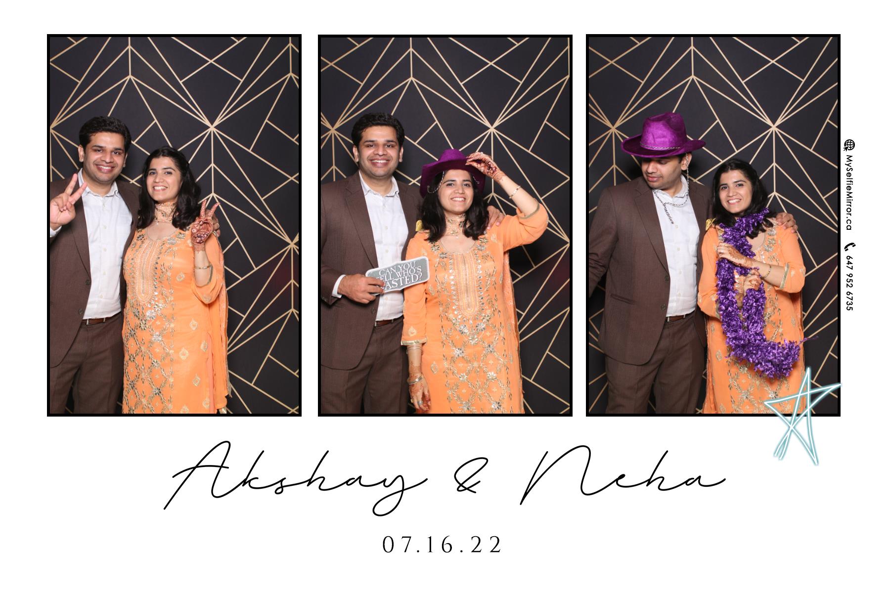 Neha & Akshay | View more photos from the event at gallery.myselfiemirror.ca/u/romanmyselfiemirrorca/Neha-Akshay
