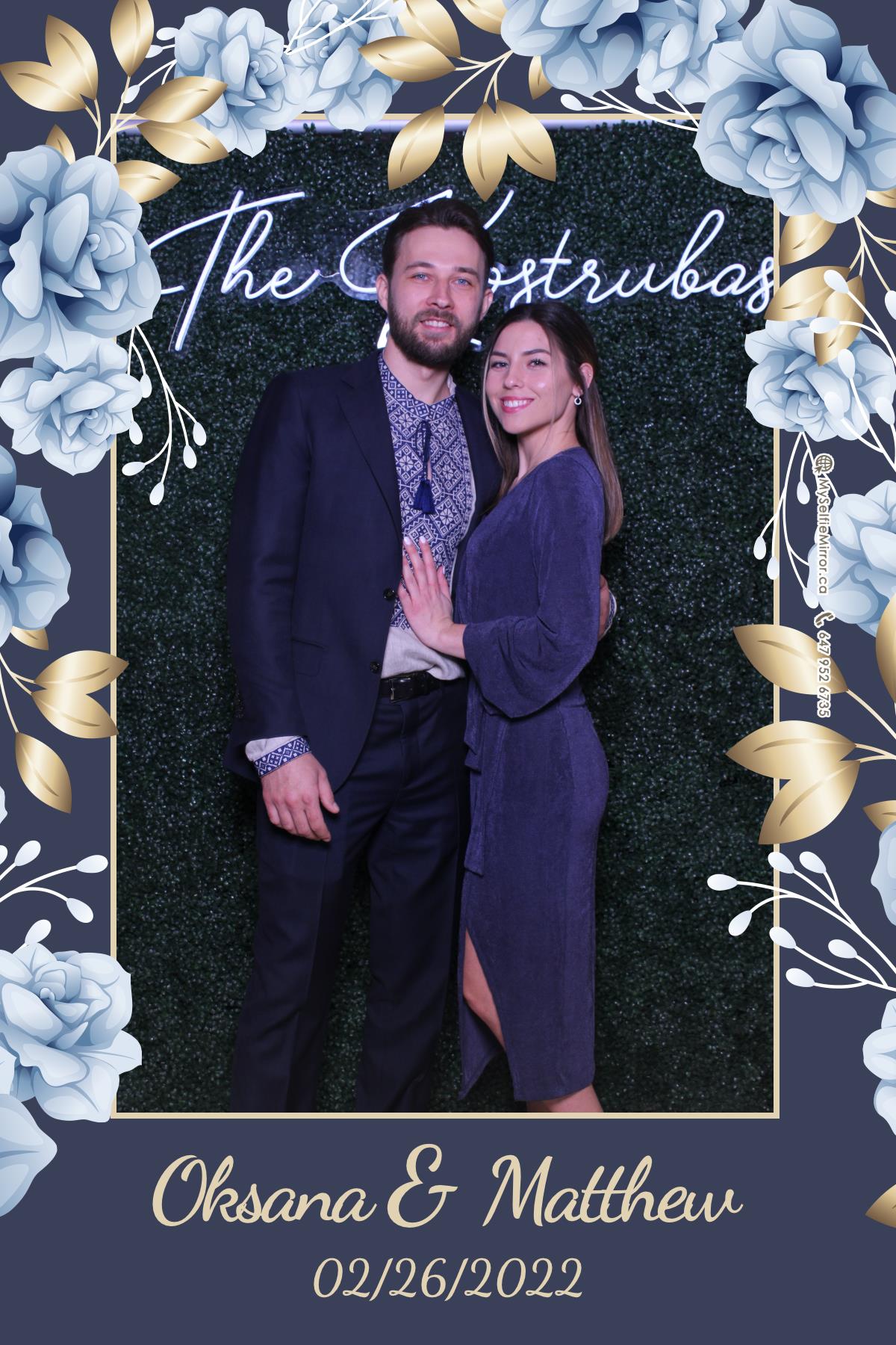 Oksana + Matthew | View more photos from the event at gallery.myselfiemirror.ca/u/romanmyselfiemirrorca/Oksana-Matthew