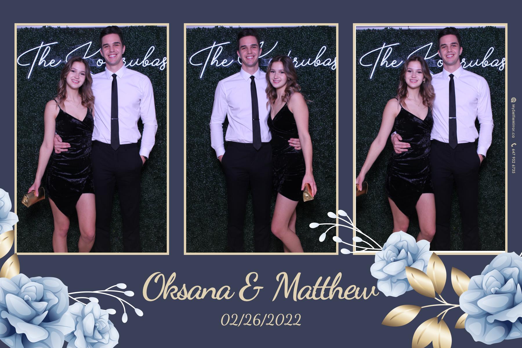 Oksana + Matthew | View more photos from the event at gallery.myselfiemirror.ca/u/romanmyselfiemirrorca/Oksana-Matthew