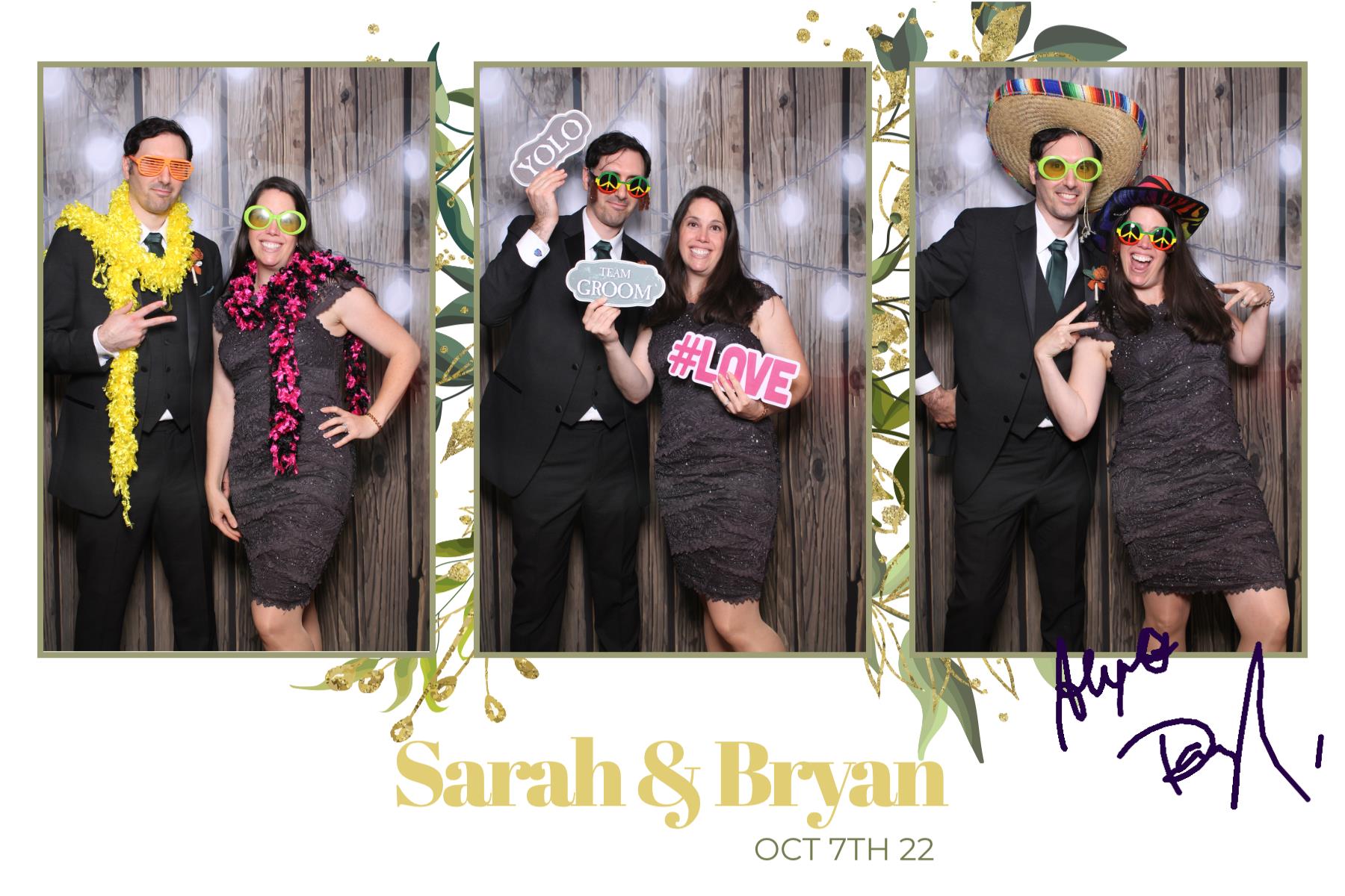 Sarah & Bryan  | View more photos from the event at gallery.myselfiemirror.ca/u/romanmyselfiemirrorca/Sarah-Bryan