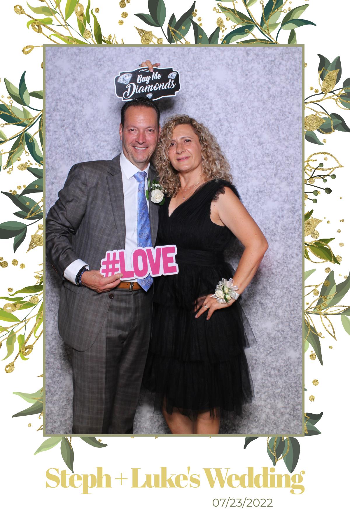Steph & Luke | View more photos from the event at gallery.myselfiemirror.ca/u/romanmyselfiemirrorca/Steph-Luke