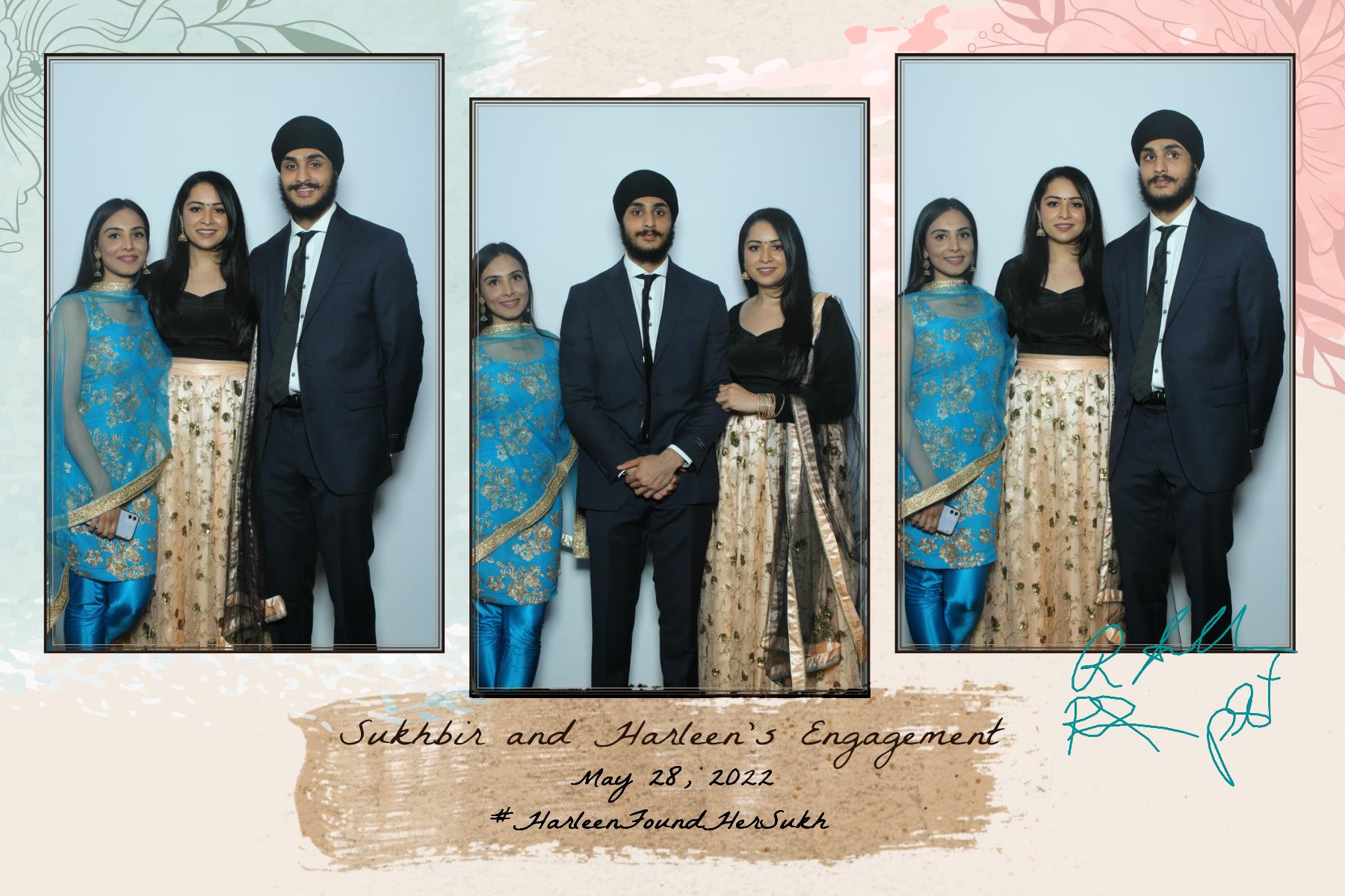 Sukhbir & Harleen's Engagement  | View more photos from the event at gallery.myselfiemirror.ca/u/romanmyselfiemirrorca/Sukhbir-Harleens-Engagement