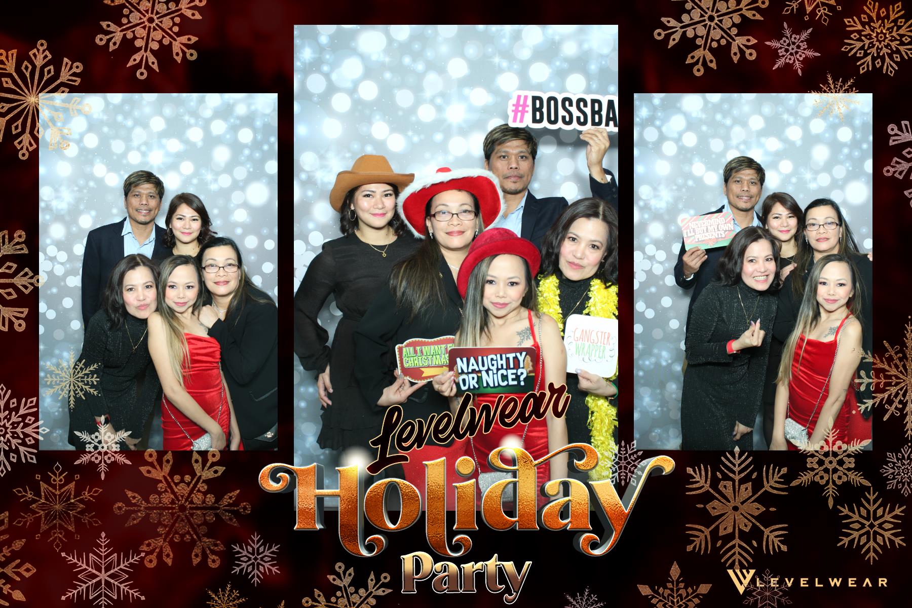 Levelwear Holiday Party | View more photos from the event at gallery.myselfiemirror.ca/u/romanmyselfiemirrorca/Levelwear-Holiday-Party