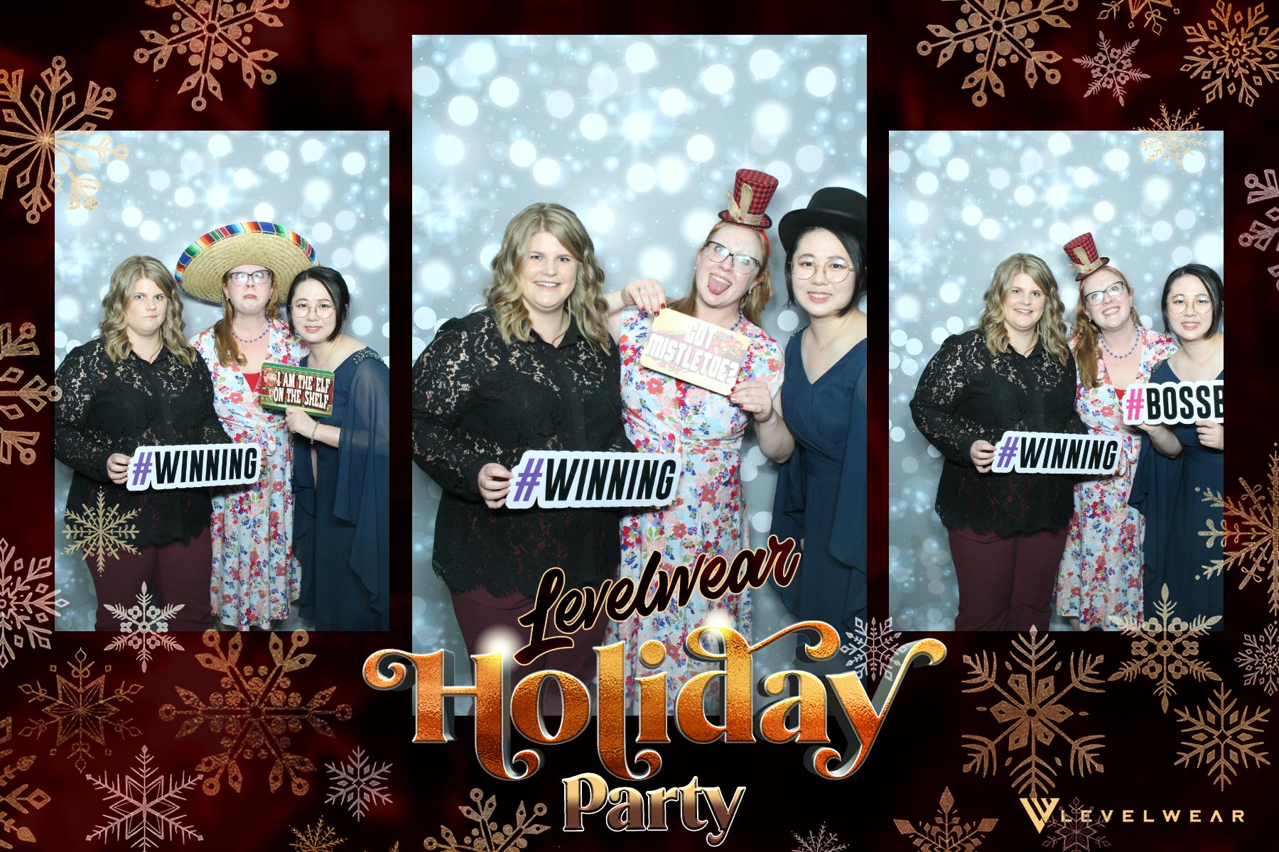 Levelwear Holiday Party | View more photos from the event at gallery.myselfiemirror.ca/u/romanmyselfiemirrorca/Levelwear-Holiday-Party