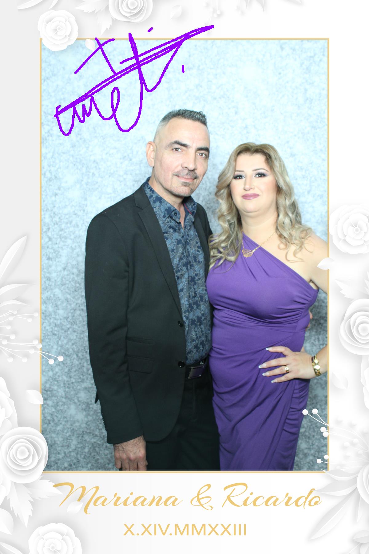 Mariana & Ricardo  | View more photos from the event at gallery.myselfiemirror.ca/u/romanmyselfiemirrorca/Mariana-Ricardo