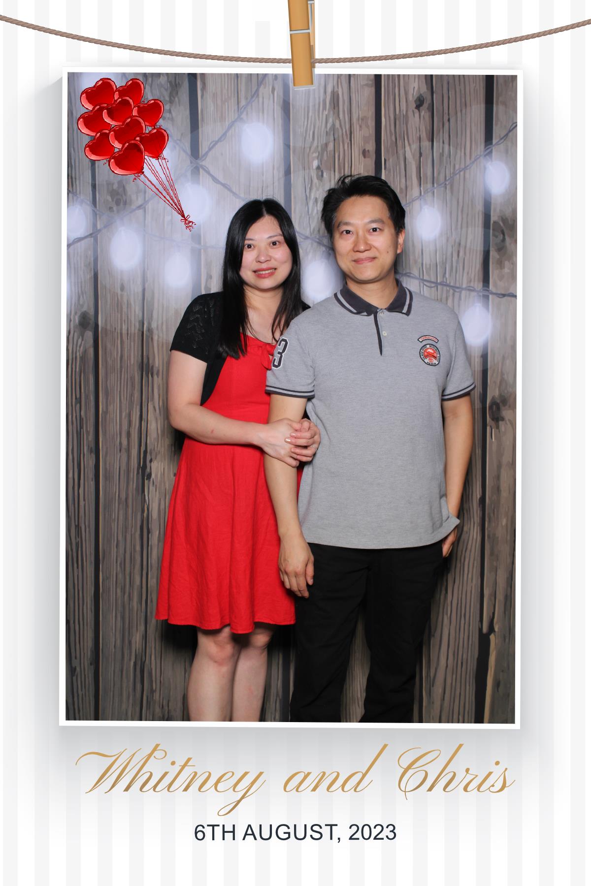 Whitney & Chris  | View more photos from the event at gallery.myselfiemirror.ca/u/romanmyselfiemirrorca/Whitney-Chris