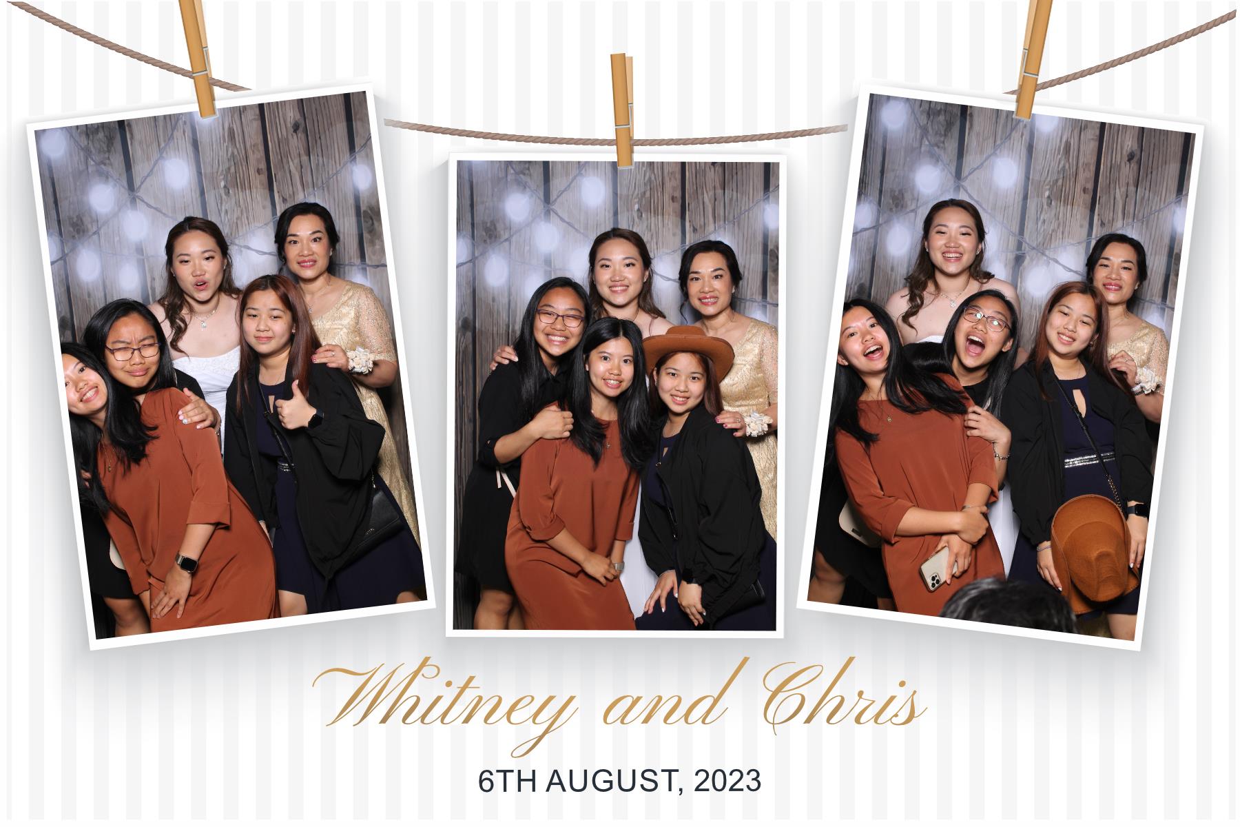 Whitney & Chris  | View more photos from the event at gallery.myselfiemirror.ca/u/romanmyselfiemirrorca/Whitney-Chris