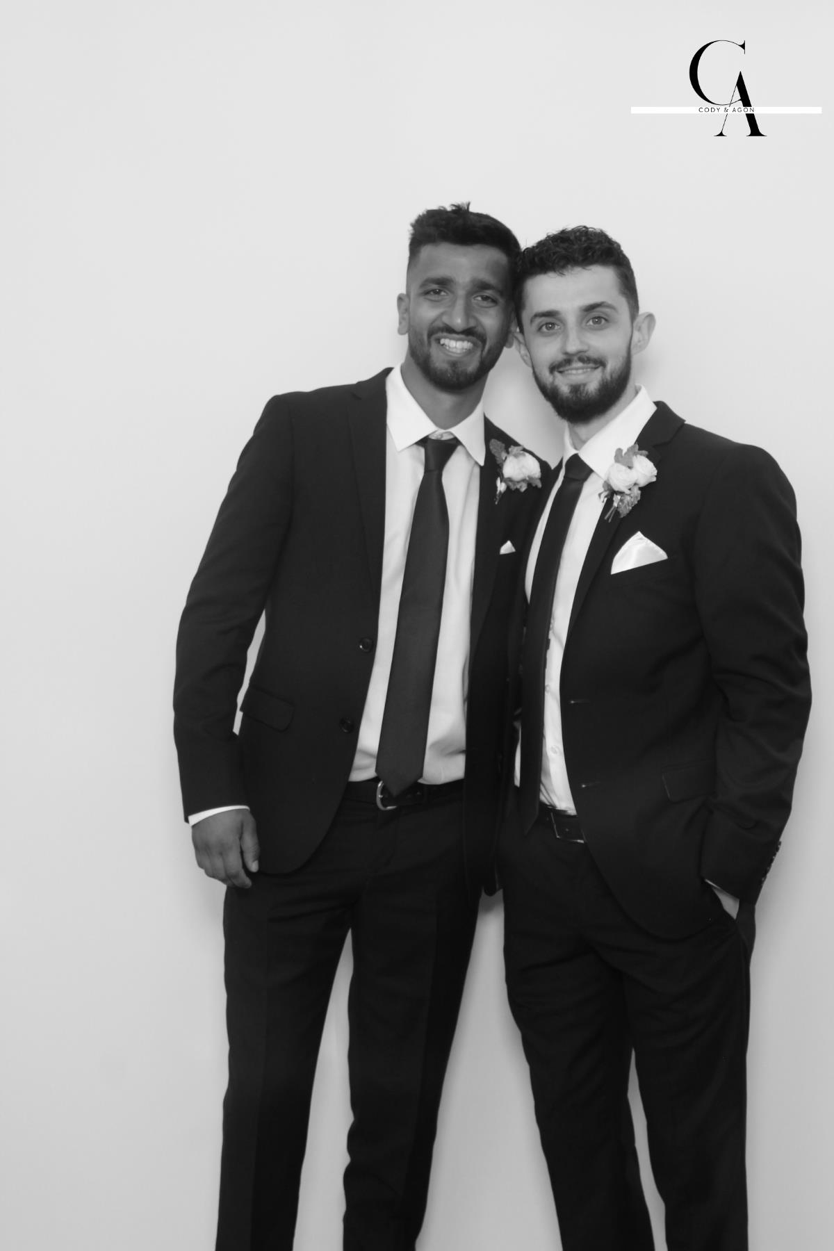 Cody & Agon | View more photos from the event at gallery.myselfiemirror.ca/u/romanmyselfiemirrorca/Cody-Agon