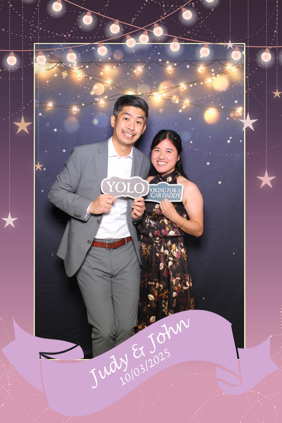 Judy & John | View more photos from the event at gallery.myselfiemirror.ca/u/romanmyselfiemirrorca/Judy-John