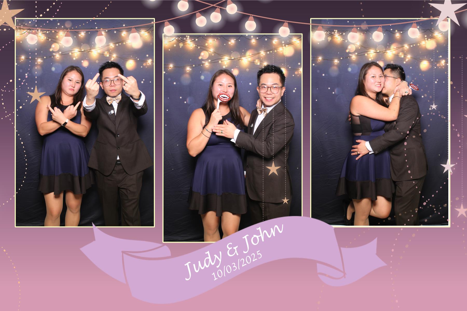 Judy & John | View more photos from the event at gallery.myselfiemirror.ca/u/romanmyselfiemirrorca/Judy-John