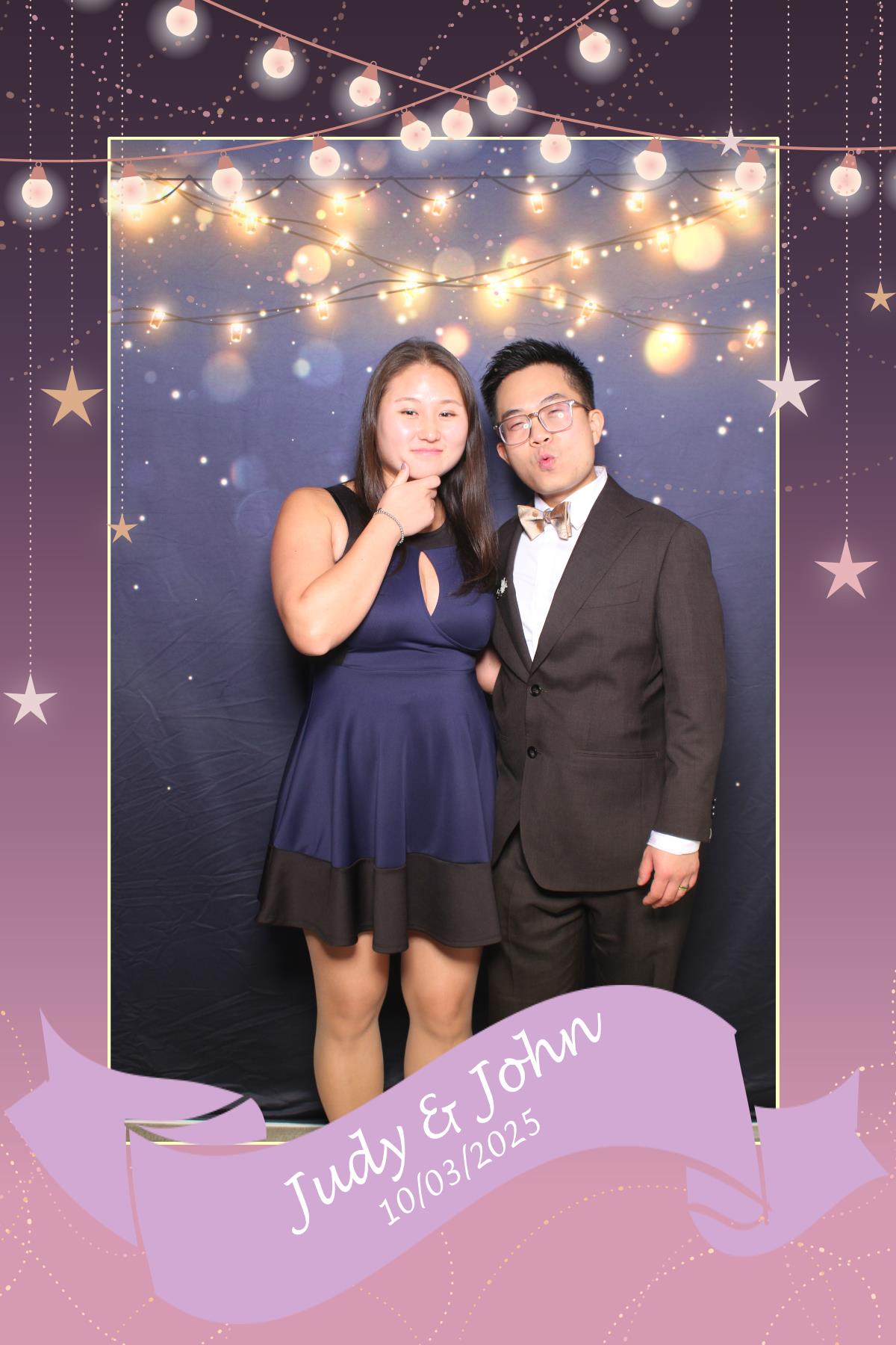 Judy & John | View more photos from the event at gallery.myselfiemirror.ca/u/romanmyselfiemirrorca/Judy-John