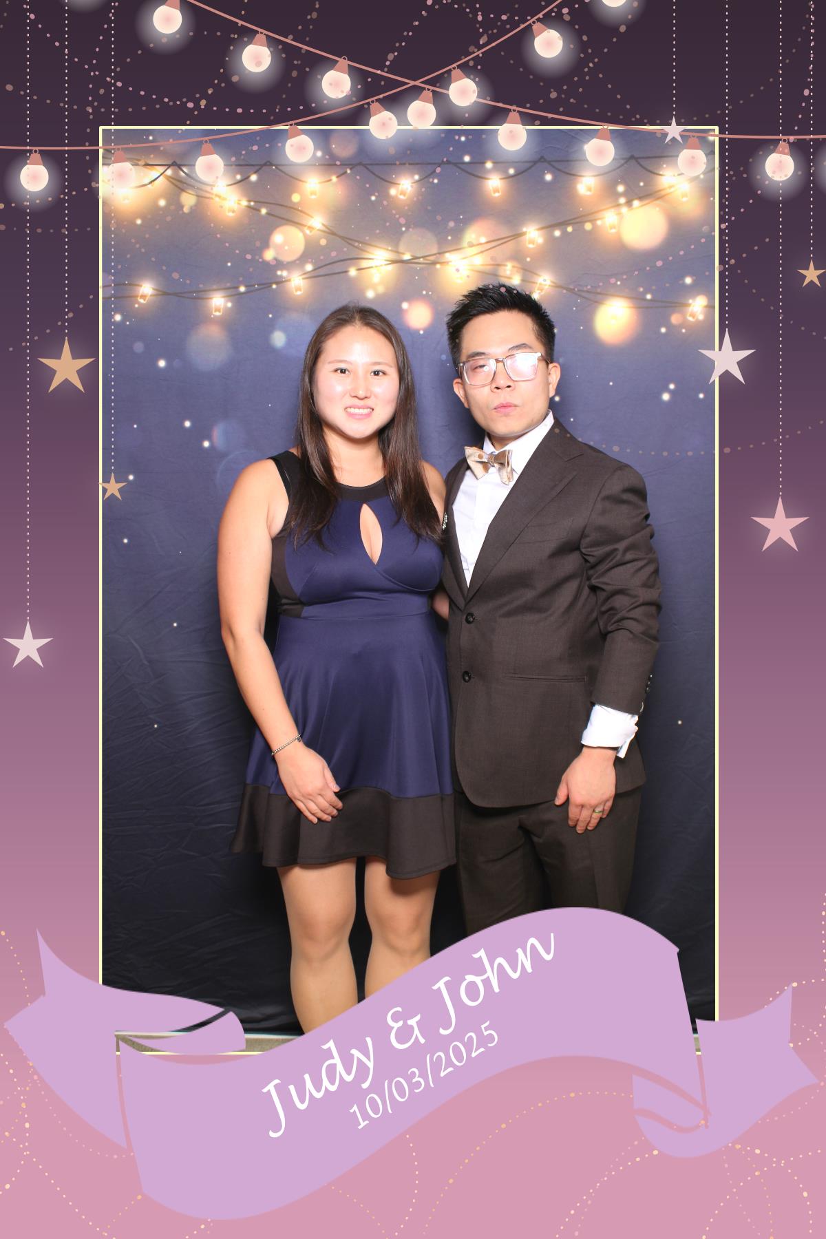 Judy & John | View more photos from the event at gallery.myselfiemirror.ca/u/romanmyselfiemirrorca/Judy-John