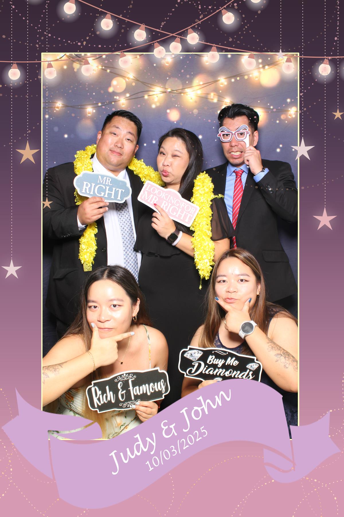 Judy & John | View more photos from the event at gallery.myselfiemirror.ca/u/romanmyselfiemirrorca/Judy-John