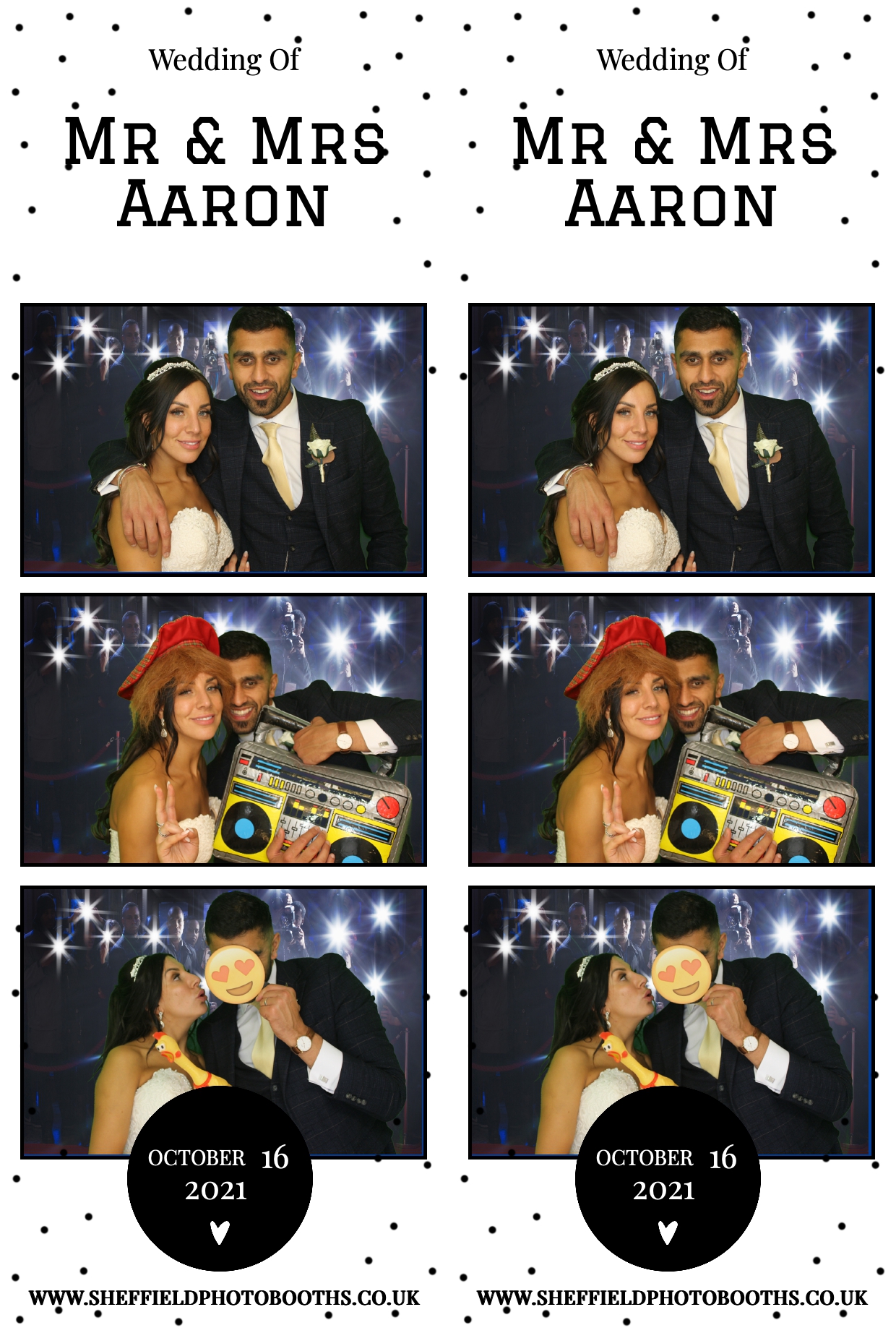 Mr & Mrs Aaron | View more photos from the event at gallery.4frontevents.co.uk/u/sheffieldphotobooths/Mr-Mrs-Aaron