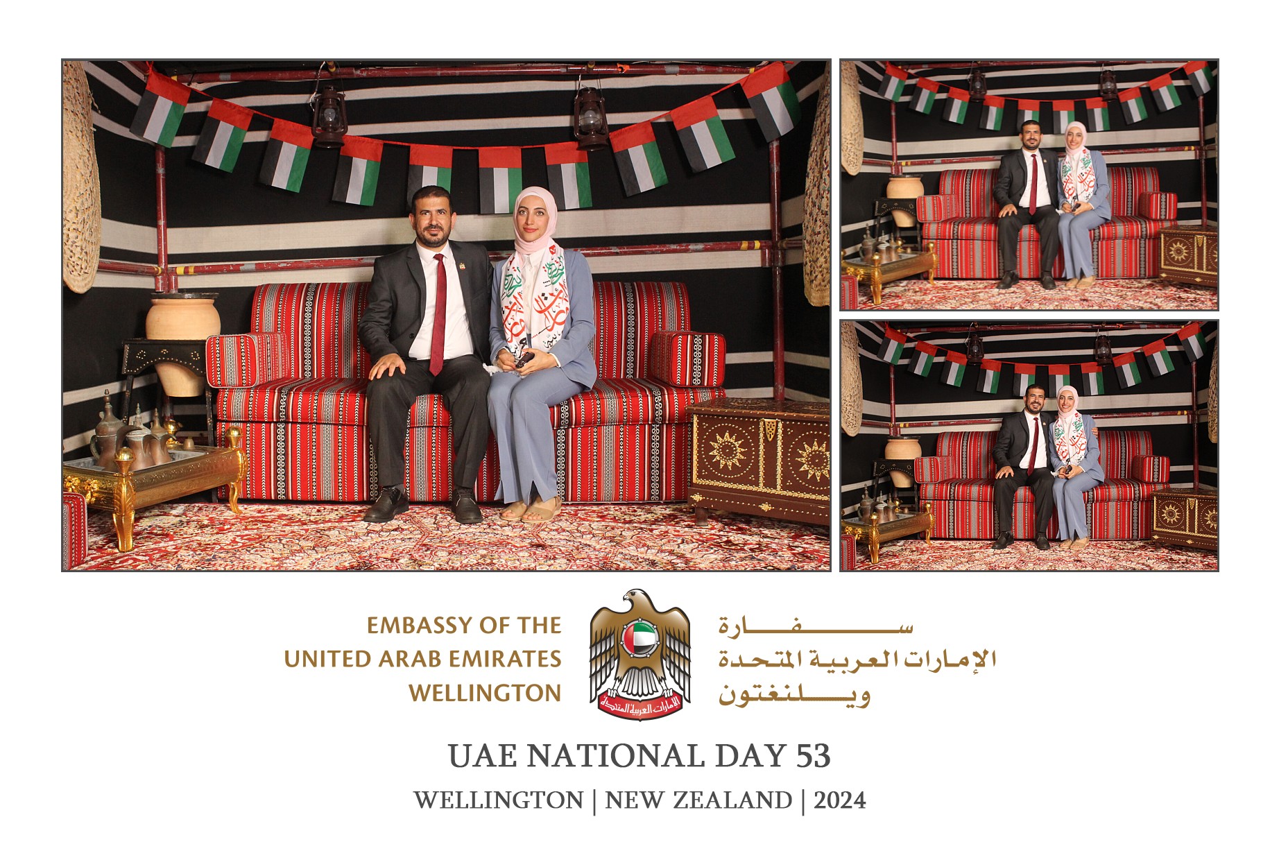 UAE National Day 53 - Wellington 2024 | View more photos from the event at wgtngallery.classicphotobooths.co.nz/u/wgtncpbgallery/UAE-National-Day-53-Wellington-2024