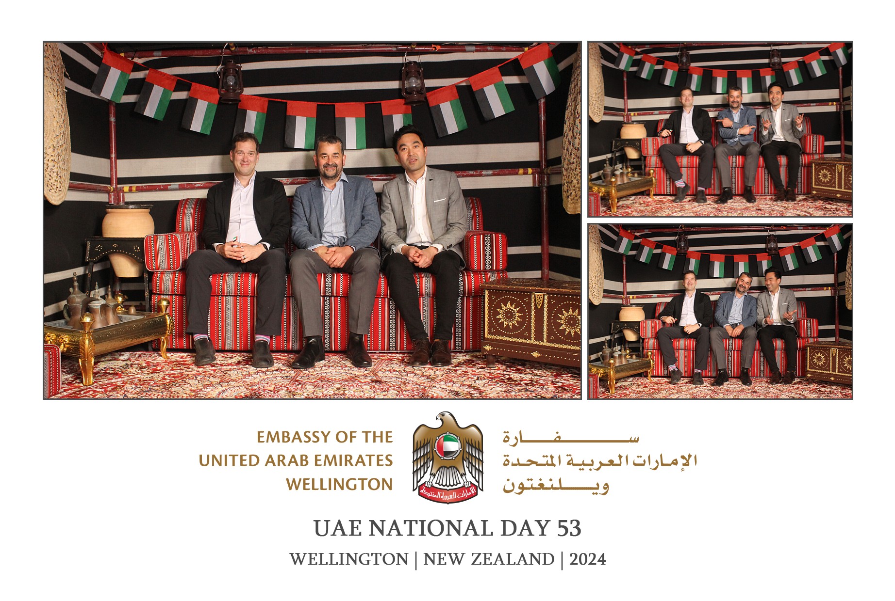 UAE National Day 53 - Wellington 2024 | View more photos from the event at wgtngallery.classicphotobooths.co.nz/u/wgtncpbgallery/UAE-National-Day-53-Wellington-2024