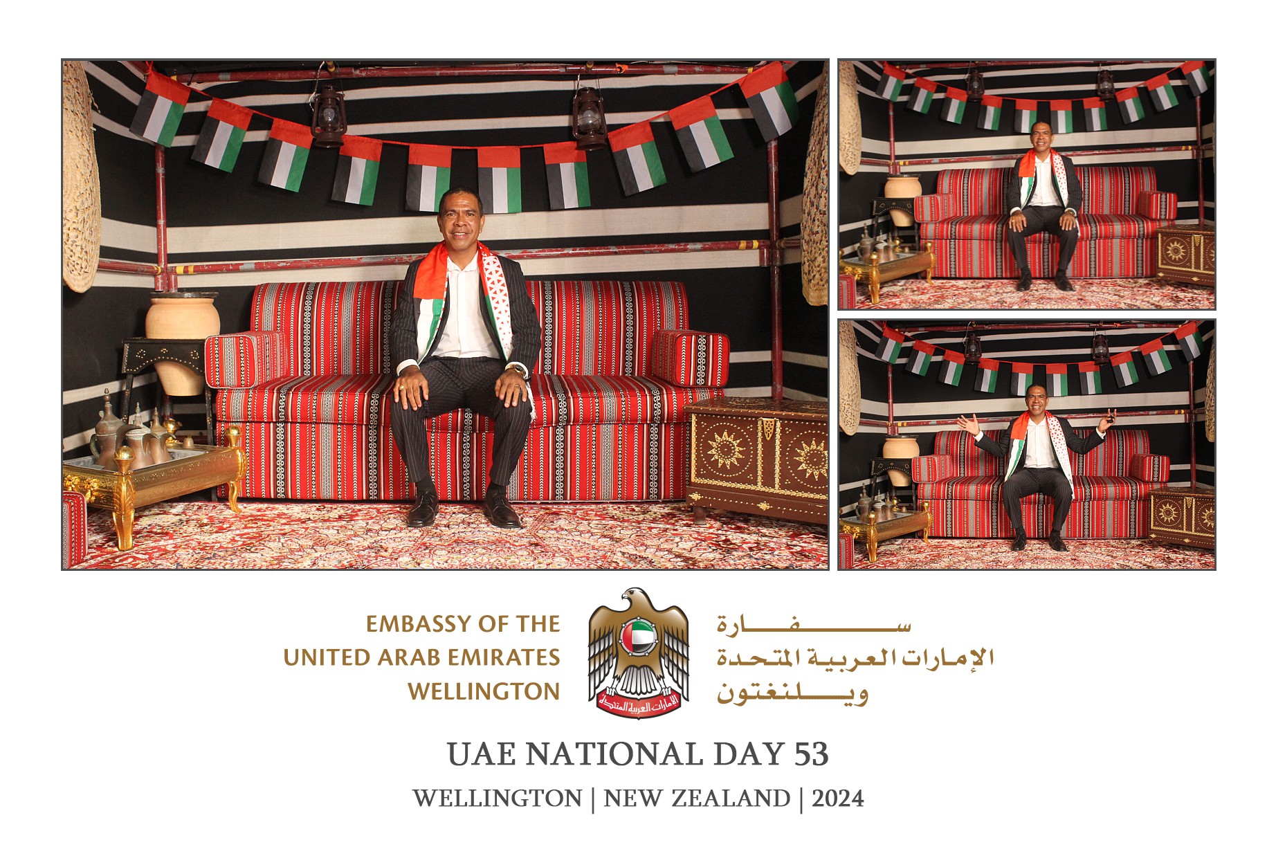 UAE National Day 53 - Wellington 2024 | View more photos from the event at wgtngallery.classicphotobooths.co.nz/u/wgtncpbgallery/UAE-National-Day-53-Wellington-2024