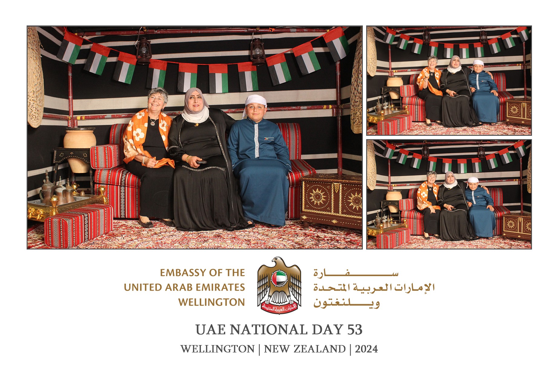 UAE National Day 53 - Wellington 2024 | View more photos from the event at wgtngallery.classicphotobooths.co.nz/u/wgtncpbgallery/UAE-National-Day-53-Wellington-2024