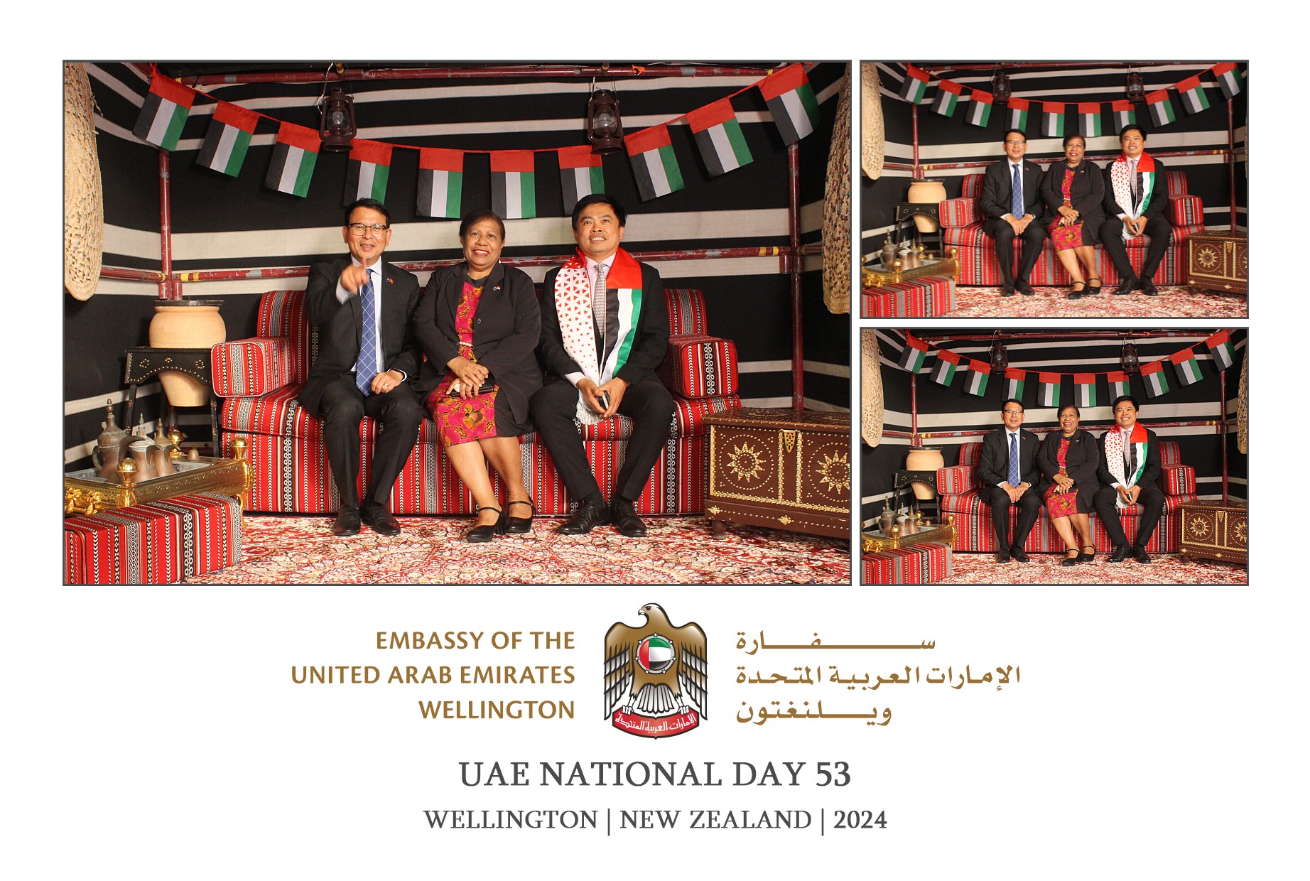 UAE National Day 53 - Wellington 2024 | View more photos from the event at wgtngallery.classicphotobooths.co.nz/u/wgtncpbgallery/UAE-National-Day-53-Wellington-2024