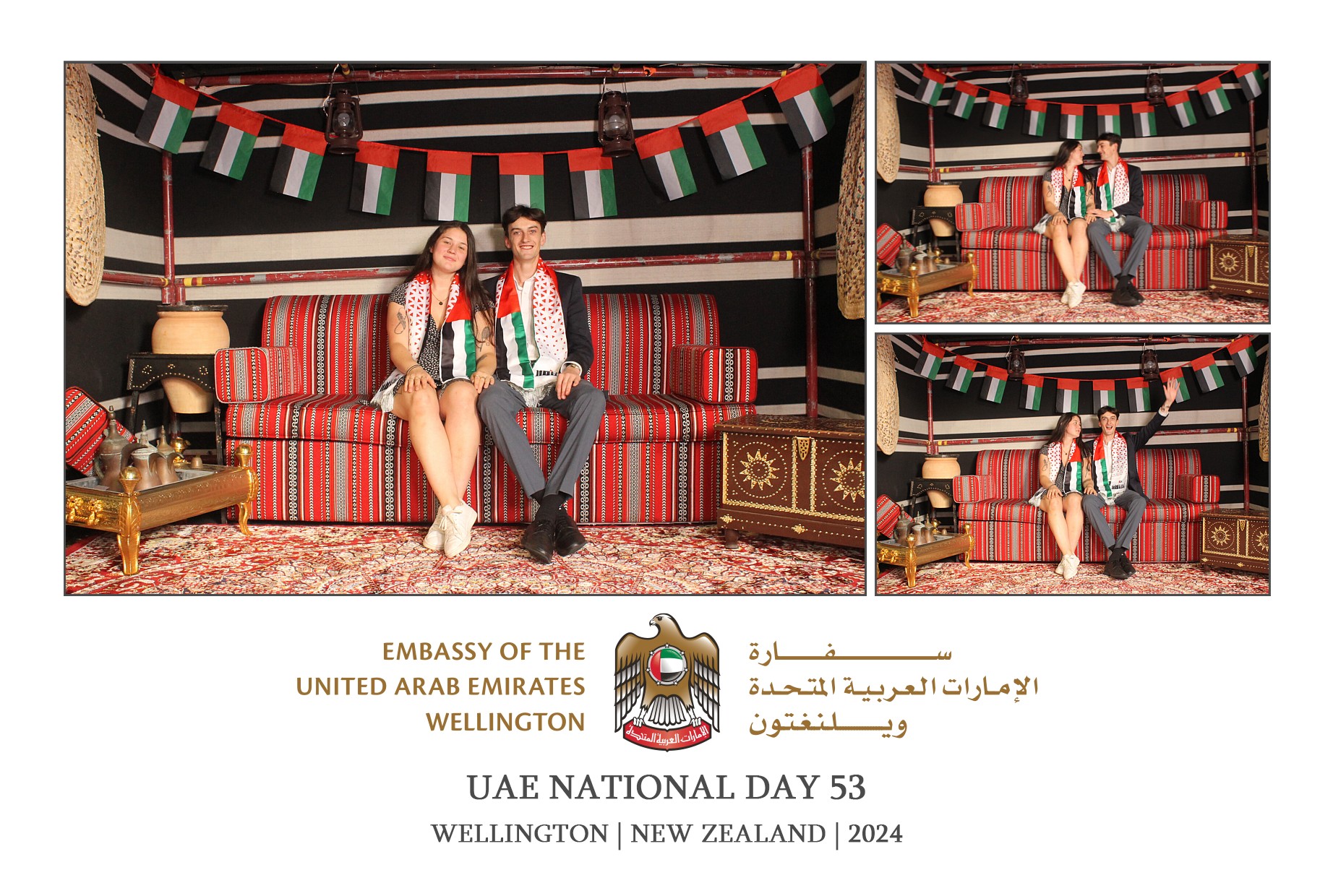 UAE National Day 53 - Wellington 2024 | View more photos from the event at wgtngallery.classicphotobooths.co.nz/u/wgtncpbgallery/UAE-National-Day-53-Wellington-2024
