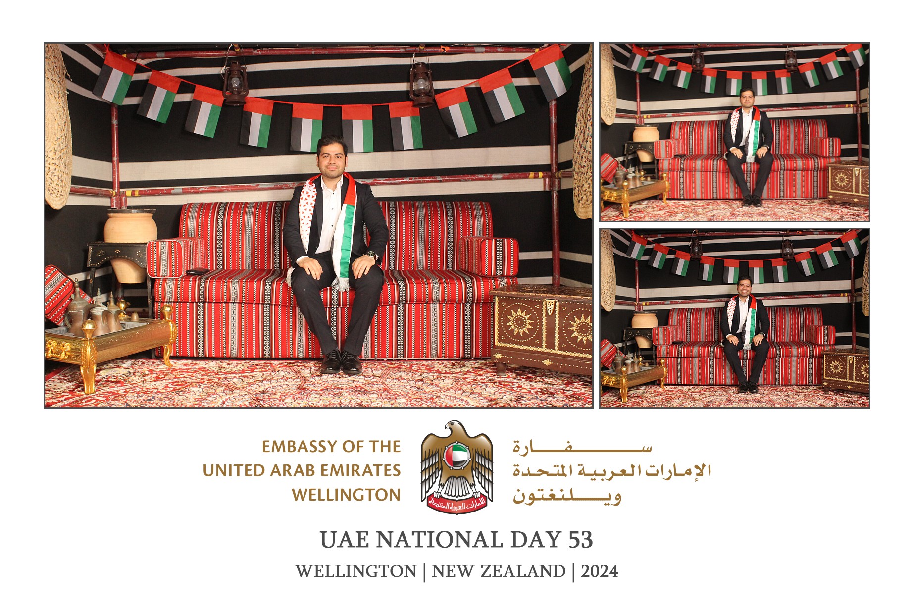 UAE National Day 53 - Wellington 2024 | View more photos from the event at wgtngallery.classicphotobooths.co.nz/u/wgtncpbgallery/UAE-National-Day-53-Wellington-2024