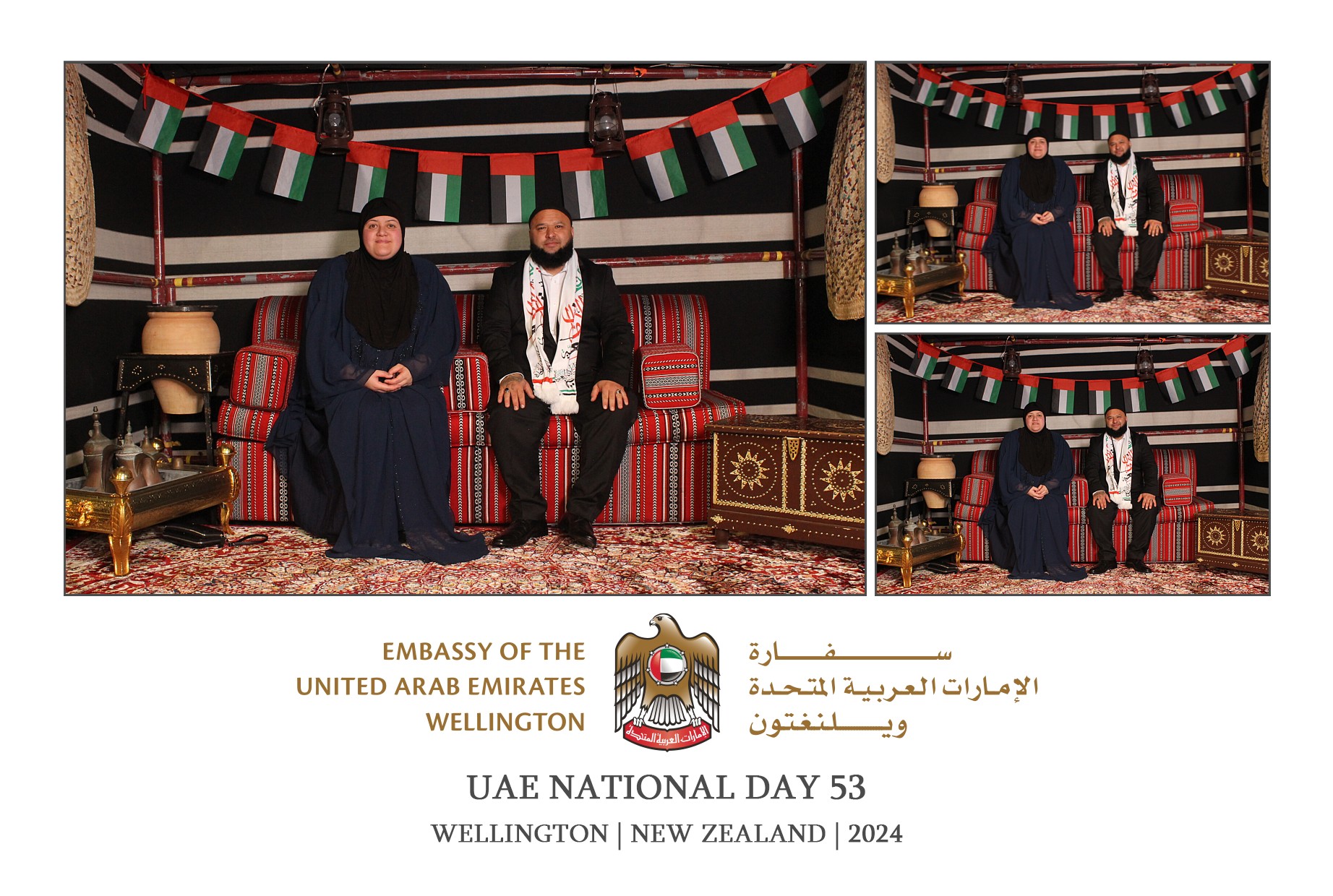 UAE National Day 53 - Wellington 2024 | View more photos from the event at wgtngallery.classicphotobooths.co.nz/u/wgtncpbgallery/UAE-National-Day-53-Wellington-2024