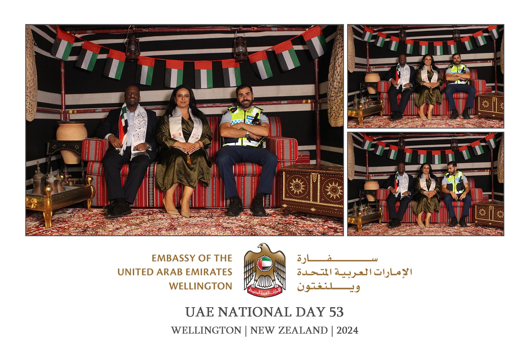 UAE National Day 53 - Wellington 2024 | View more photos from the event at wgtngallery.classicphotobooths.co.nz/u/wgtncpbgallery/UAE-National-Day-53-Wellington-2024