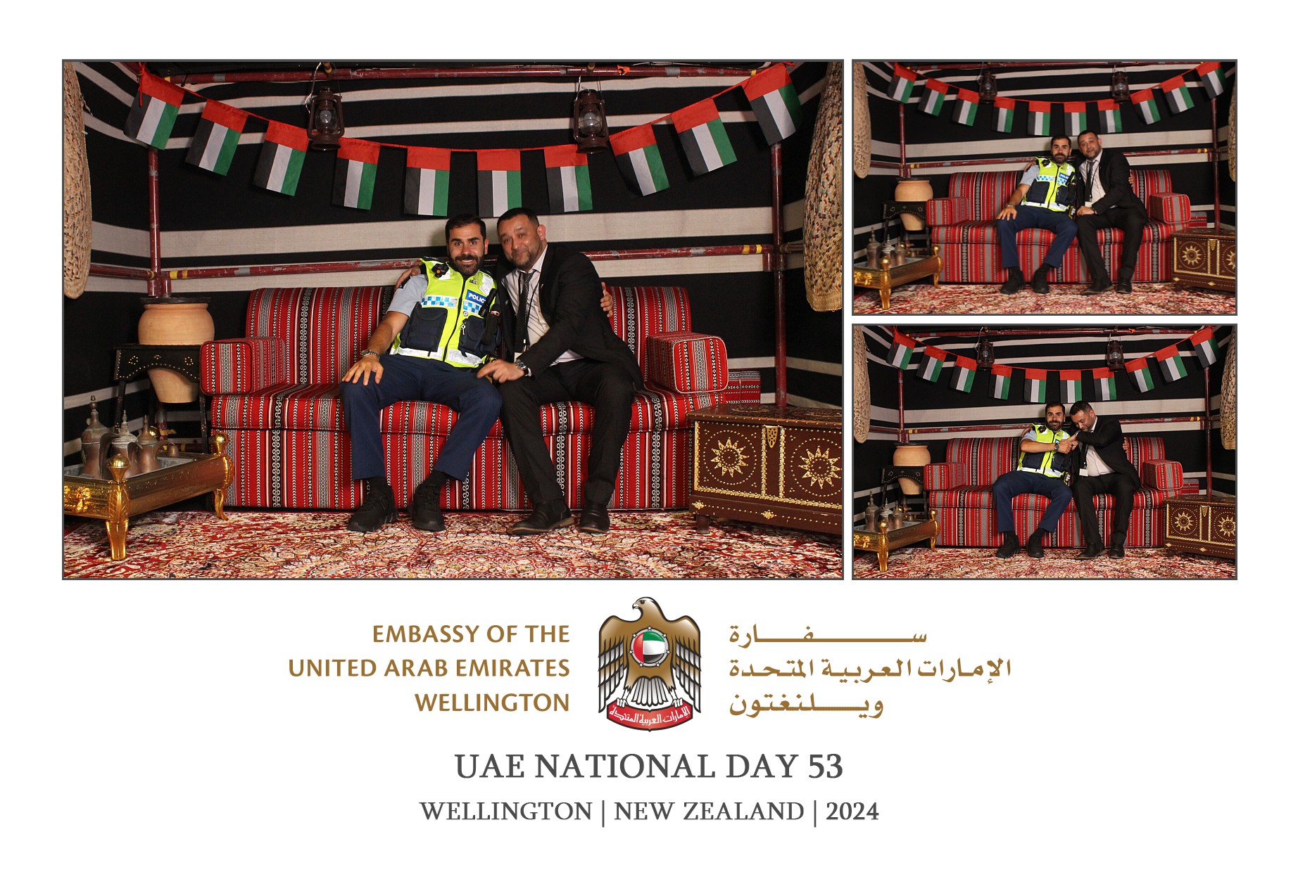 UAE National Day 53 - Wellington 2024 | View more photos from the event at wgtngallery.classicphotobooths.co.nz/u/wgtncpbgallery/UAE-National-Day-53-Wellington-2024