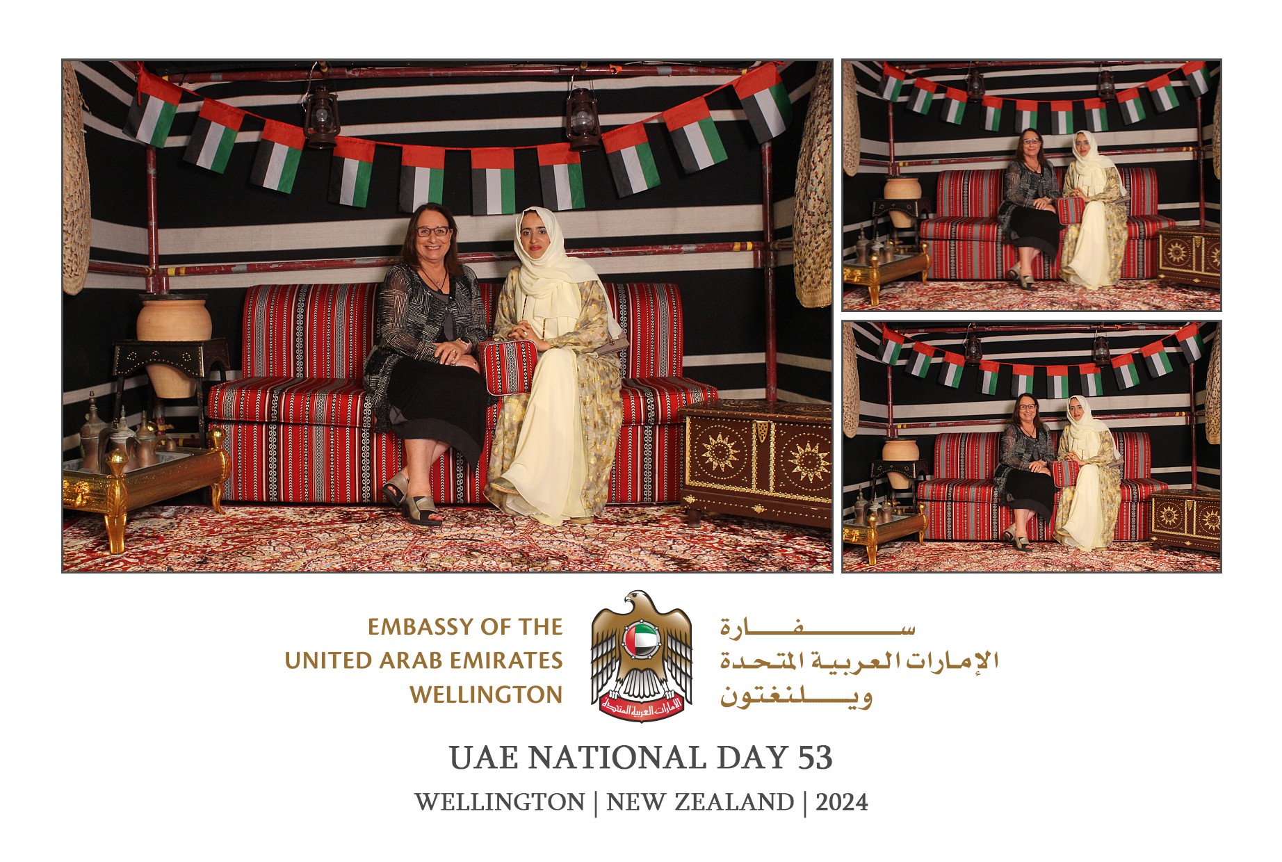 UAE National Day 53 - Wellington 2024 | View more photos from the event at wgtngallery.classicphotobooths.co.nz/u/wgtncpbgallery/UAE-National-Day-53-Wellington-2024