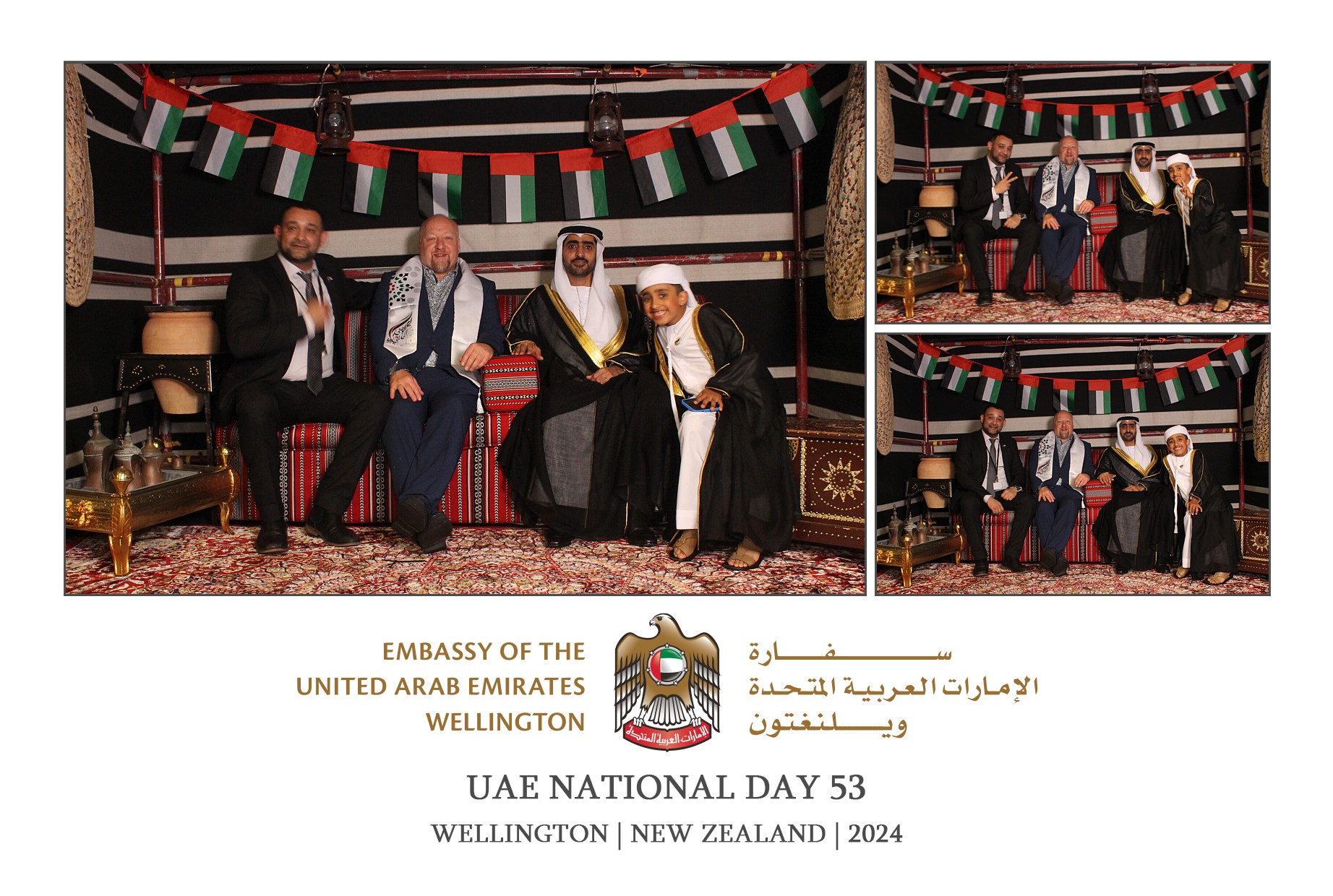 UAE National Day 53 - Wellington 2024 | View more photos from the event at wgtngallery.classicphotobooths.co.nz/u/wgtncpbgallery/UAE-National-Day-53-Wellington-2024