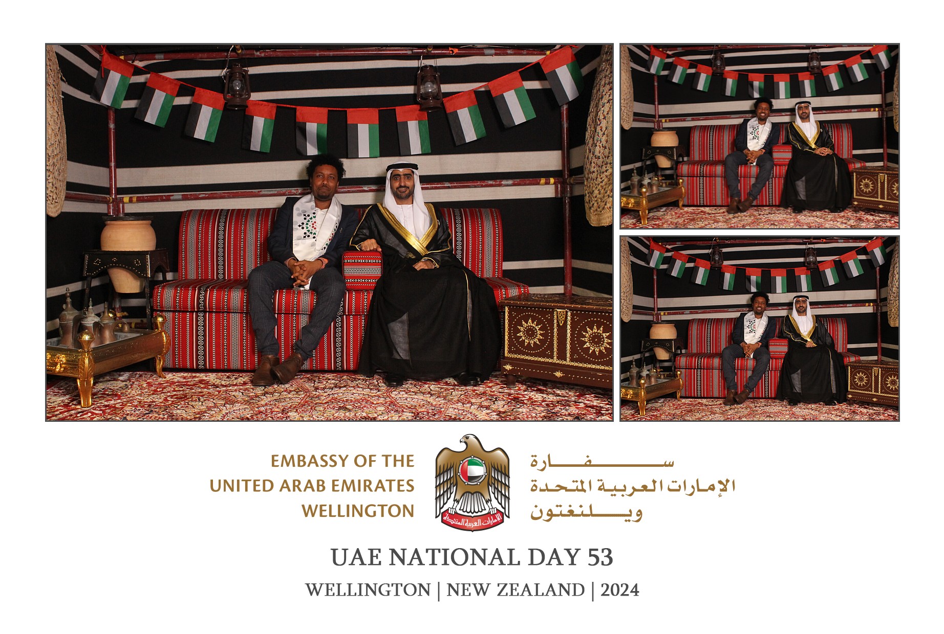UAE National Day 53 - Wellington 2024 | View more photos from the event at wgtngallery.classicphotobooths.co.nz/u/wgtncpbgallery/UAE-National-Day-53-Wellington-2024