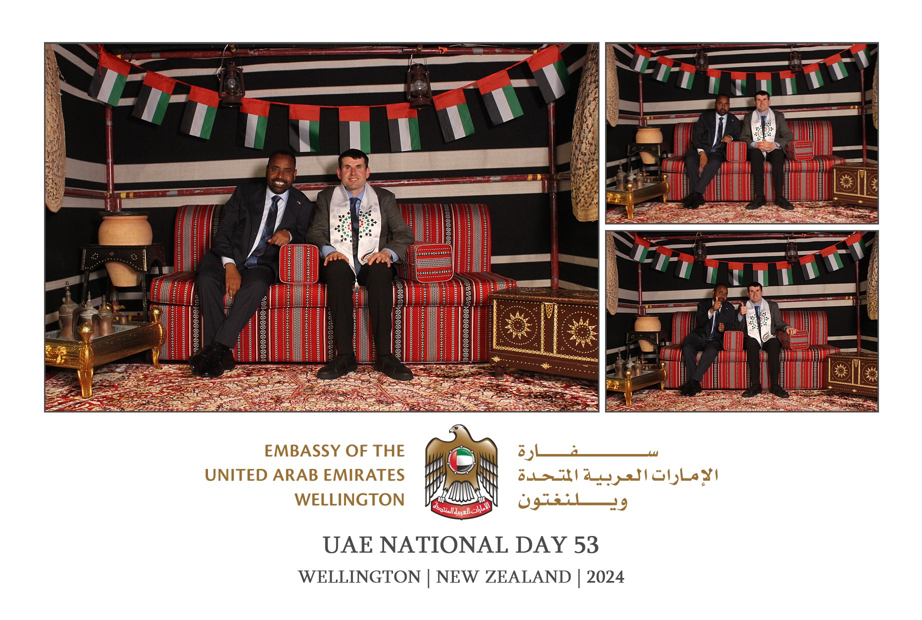 UAE National Day 53 - Wellington 2024 | View more photos from the event at wgtngallery.classicphotobooths.co.nz/u/wgtncpbgallery/UAE-National-Day-53-Wellington-2024